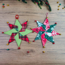 Christmas Star Ornament Sewing Pattern – Folded Fabric Star PDF Tutorial for Beginners