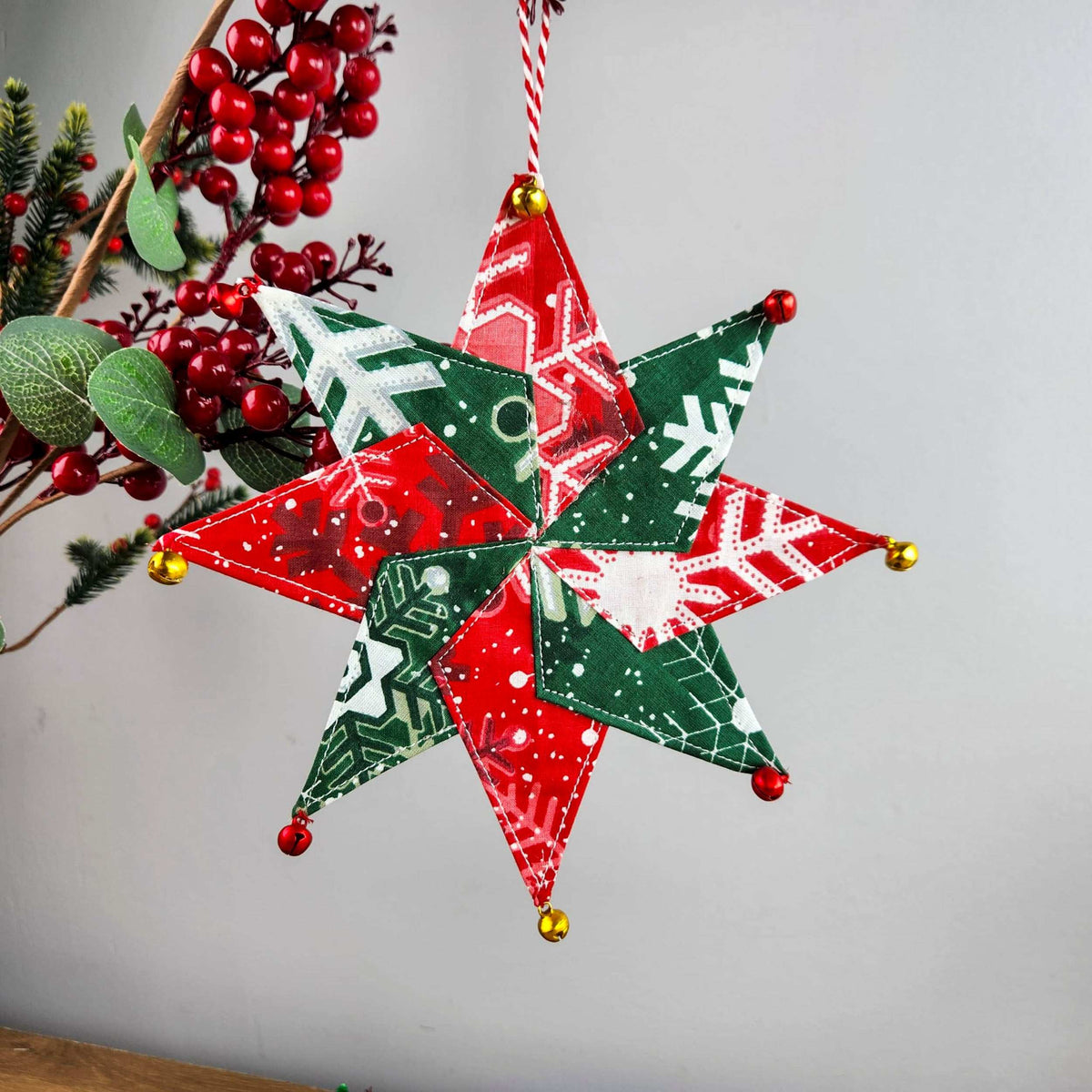 Christmas Star Ornament Sewing Pattern – Folded Fabric Star PDF Tutorial for Beginners - Hand Trendy