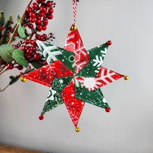 Christmas Star Ornament Sewing Pattern – Folded Fabric Star PDF Tutorial for Beginners