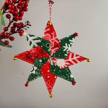 Christmas Star Ornament Sewing Pattern – Folded Fabric Star PDF Tutorial for Beginners