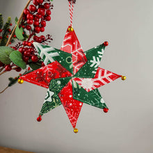 Christmas Star Ornament Sewing Pattern – Folded Fabric Star PDF Tutorial for Beginners
