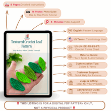 Textured Crochet Leaf Pattern PDF, 3D Botanical Applique Tutorial - Hand Trendy