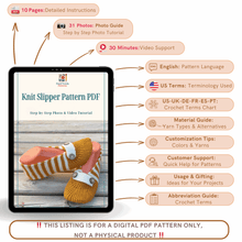 Knit Slipper Pattern PDF – Easy House Slippers for Women - Hand Trendy