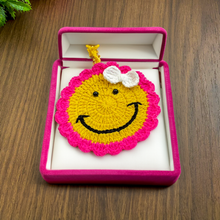 Crochet Smiley Face Ornament Pattern PDF, Cute Happy Face Wall Hanging