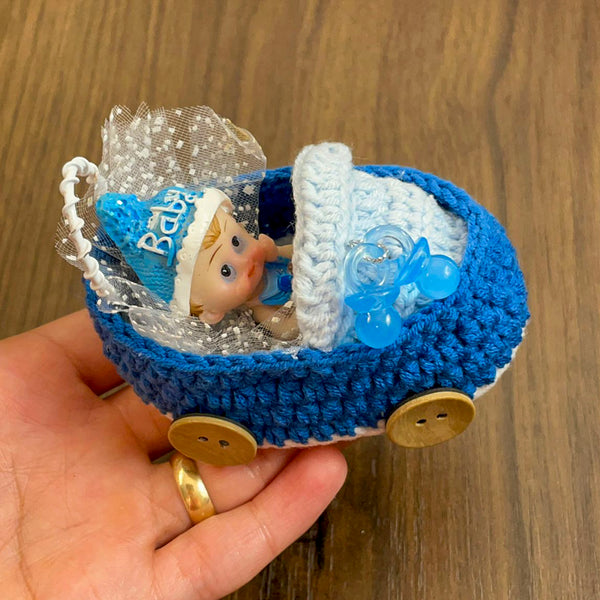 Crochet Baby Carriage Pattern PDF, Baby Shower Favor Tutorial