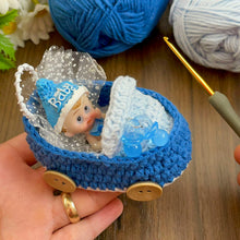 Crochet Baby Carriage Pattern PDF, Baby Shower Favor Tutorial