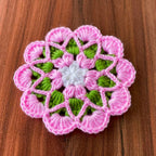 Crochet Floral Motif Coaster Pattern Layered Petal Doily Design Vintage Lace Round Crochet Tutorial PDF - Hand Trendy