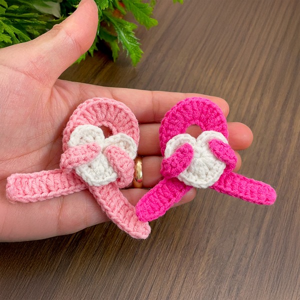 Crochet Awareness Ribbon Pattern PDF, Pink Ribbon with Heart, Breast Cancer Support DIY