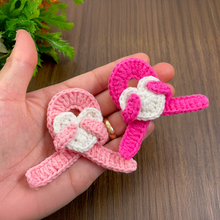 Crochet Awareness Ribbon Pattern PDF, Pink Ribbon with Heart, Breast Cancer Support DIY