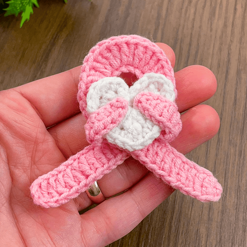 Awareness Ribbon Filet Crochet Pattern Crochet Awareness Ribbon Pattern PDF, Pink Ribbon with Heart, Breast C ...
