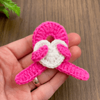 Crochet Awareness Ribbon Pattern PDF, Pink Ribbon with Heart, Breast Cancer Support DIY - Hand Trendy