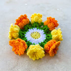 Tulip Coaster Crochet Pattern – Colorful Flower Doily PDF - Spring Floral Table Decor - Hand Trendy