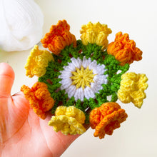 Tulip Coaster Crochet Pattern – Colorful Flower Doily PDF - Spring Floral Table Decor