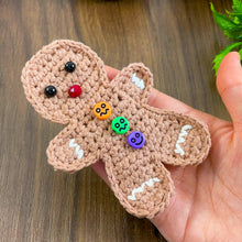 Crochet Gingerbread Man Pattern PDF, DIY Christmas Ornament Tutorial
