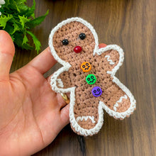Crochet Gingerbread Man Pattern PDF, DIY Christmas Ornament Tutorial