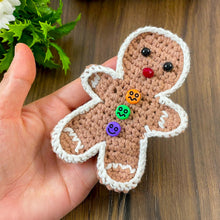 Crochet Gingerbread Man Pattern PDF, DIY Christmas Ornament Tutorial
