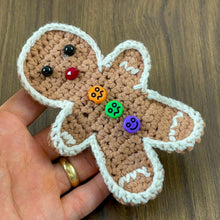 Crochet Gingerbread Man Pattern PDF, DIY Christmas Ornament Tutorial
