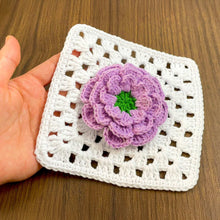Crochet 3D Flower Granny Square Pattern PDF, Layered Bloom Motif Tutorial