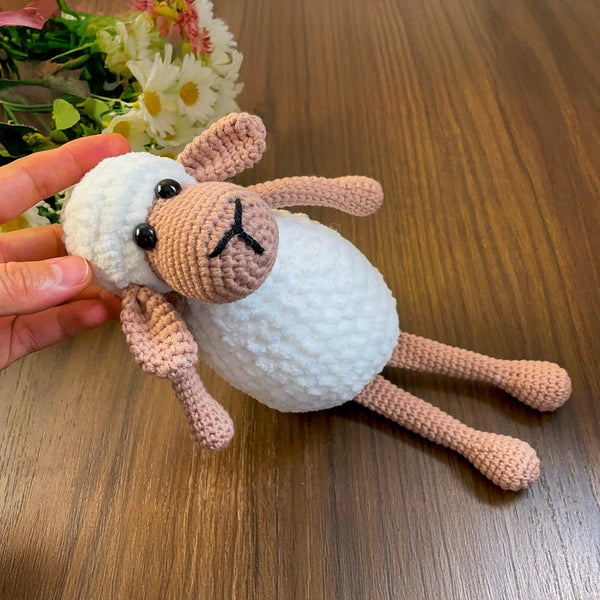 Amigurumi Sheep Pattern PDF, Crochet Plush Lamb Tutorial, Easy Stuffed Animal Pattern