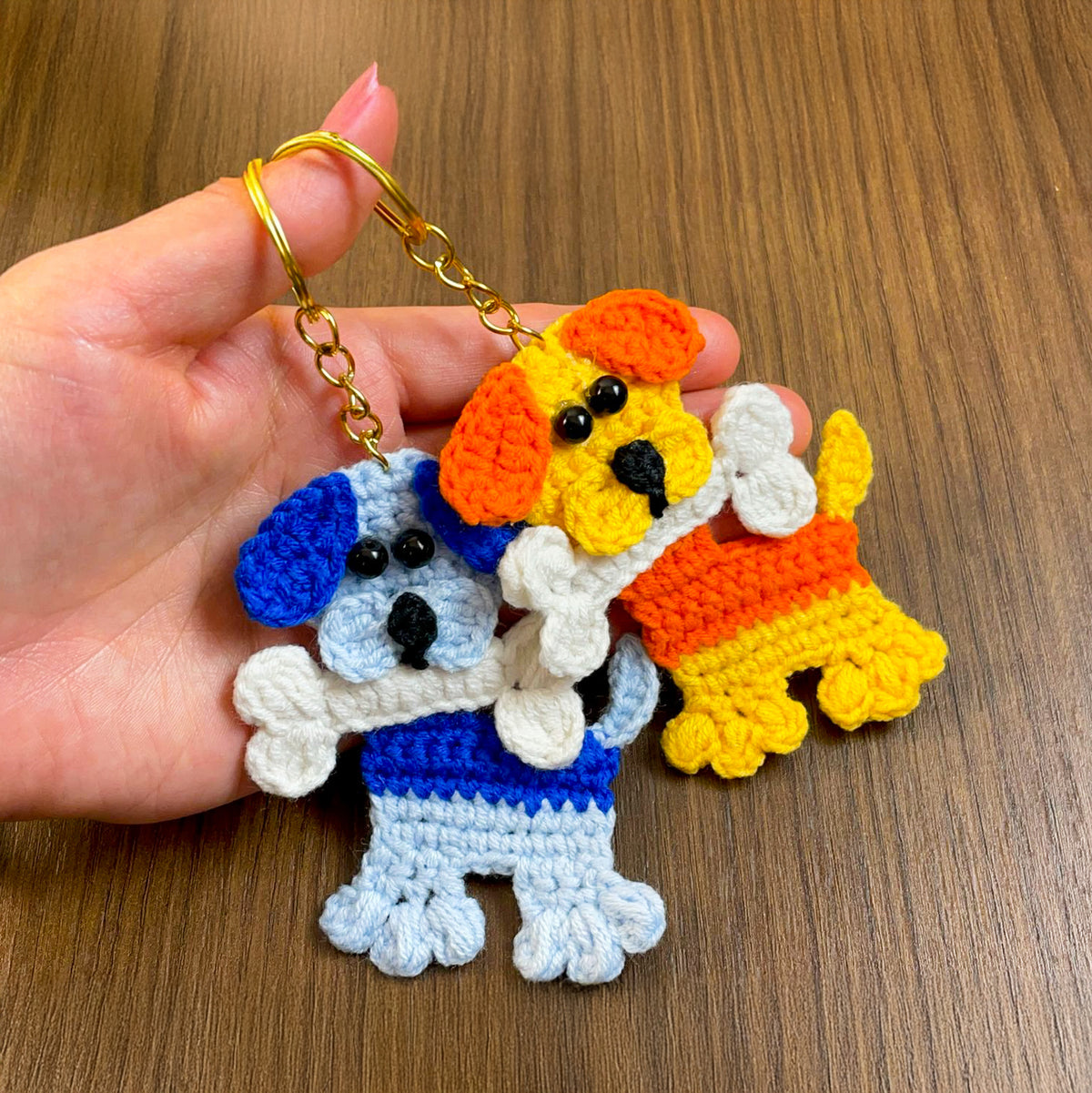 Crochet Dog Keychain Pattern PDF, DIY Puppy Applique Tutorial, Cute Dog Lover Gift - Hand Trendy