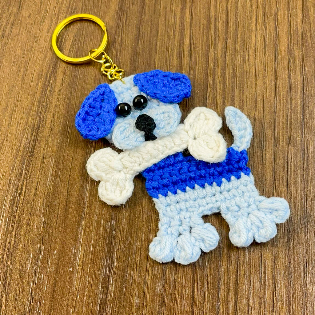 Crochet Dog Keychain Pattern PDF, DIY Puppy Applique Tutorial, Cute Dog Lover Gift - Hand Trendy
