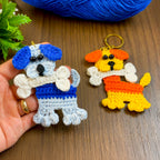 Crochet Dog Keychain Pattern PDF, DIY Puppy Applique Tutorial, Cute Dog Lover Gift - Hand Trendy