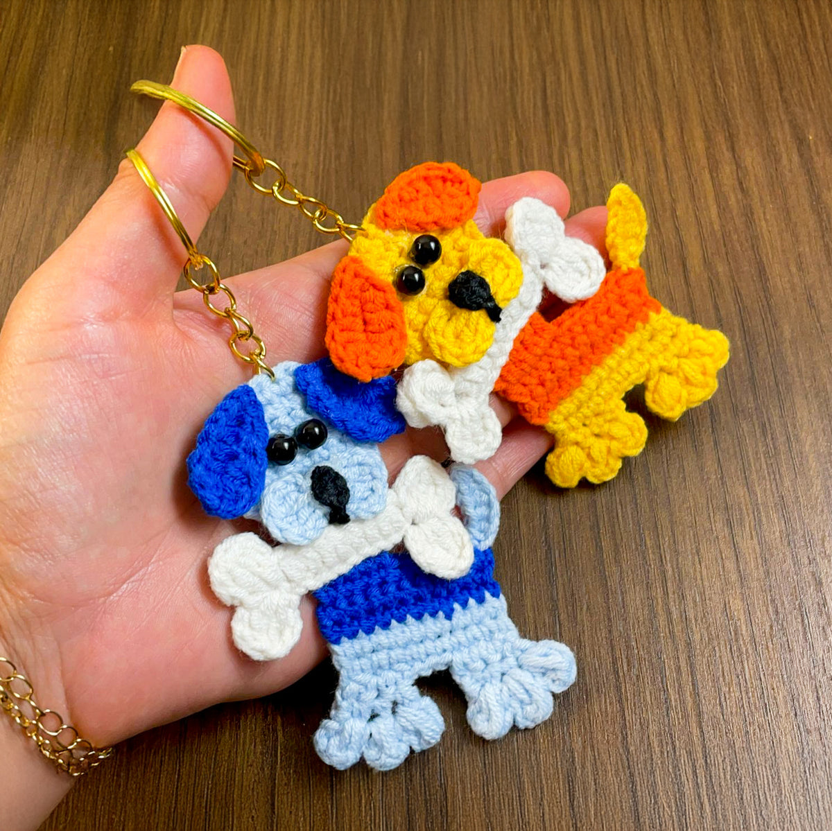 Crochet Dog Keychain Pattern PDF, DIY Puppy Applique Tutorial, Cute Dog Lover Gift - Hand Trendy