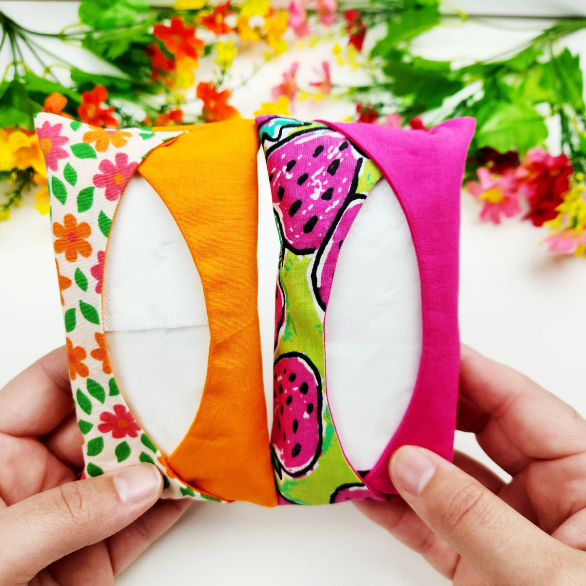 DIY Fabric Tissue Holder Sewing Pattern, Easy PDF Pattern for Handmade Pocket Tissue Case - Hand Trendy