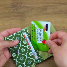 PDF Sewing Pattern for Small Fabric Card Holder Wallet with Keychain