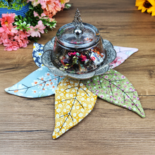 Leaf Coaster Sewing Pattern PDF, DIY Floral Mug Rug Pattern, Handmade Fabric Leaf Placemat