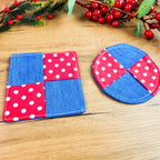 Sewing Coaster Set Pattern for Christmas - DIY Fabric Patchwork Mug Rugs in Christmas - Hand Trendy