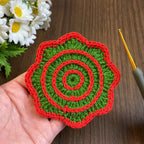 Crochet Coaster Pattern PDF – Spiral Edge Round Coaster Tutorial – Handmade Crochet Mug Mat or Gift Idea - Hand Trendy