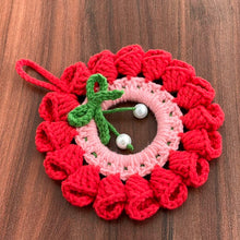 Crochet Christmas Wreath Pattern PDF Download, Handmade Holiday Ornament Tutorial