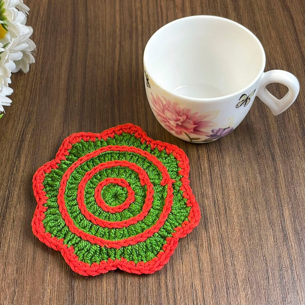 Crochet Coaster Pattern PDF – Spiral Edge Round Coaster Tutorial – Handmade Crochet Mug Mat or Gift Idea - Hand Trendy