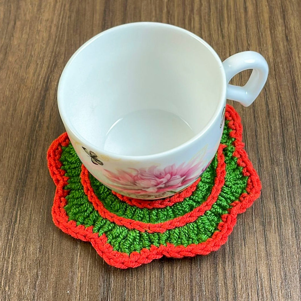 Crochet Coaster Pattern PDF – Spiral Edge Round Coaster Tutorial – Handmade Crochet Mug Mat or Gift Idea - Hand Trendy