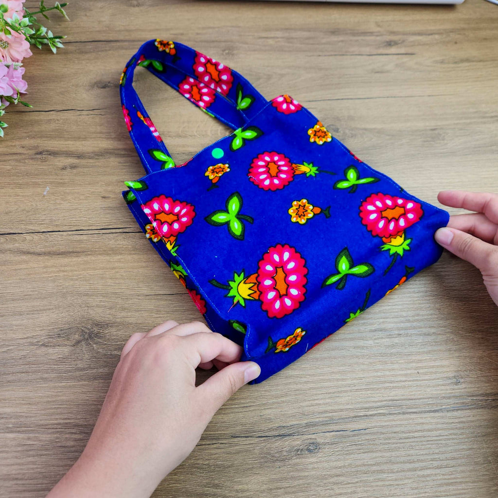Floral Mini Tote Bag Sewing Pattern – Reversible Fabric Bag PDF Tutorial for Beginners - Hand Trendy