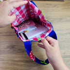 Floral Mini Tote Bag Sewing Pattern – Reversible Fabric Bag PDF Tutorial for Beginners - Hand Trendy