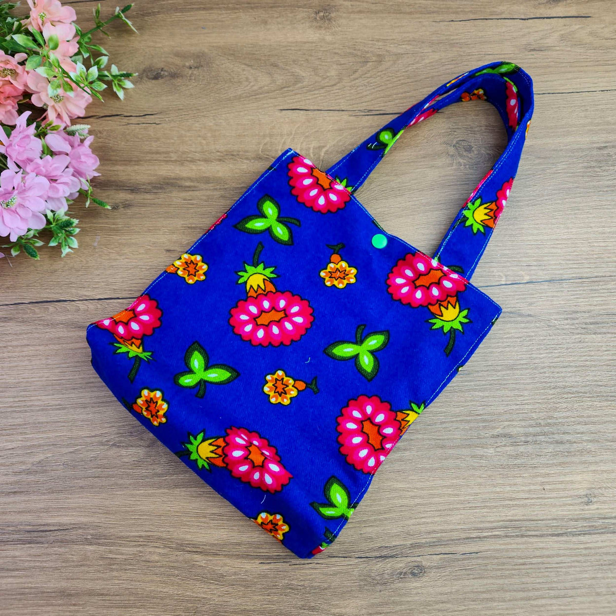 Floral Mini Tote Bag Sewing Pattern – Reversible Fabric Bag PDF Tutorial for Beginners - Hand Trendy