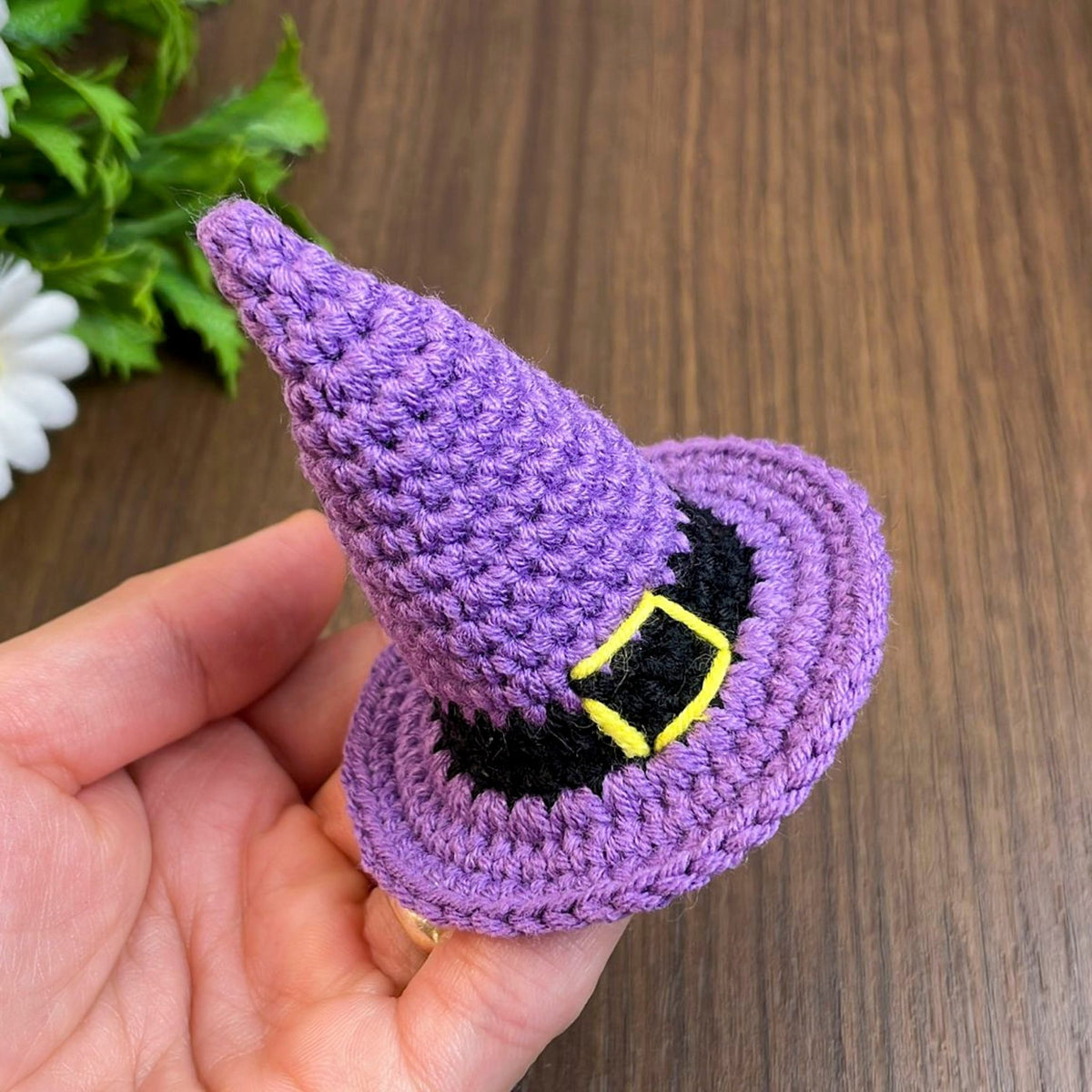 Crochet Witch Hat Pattern For Halloween Decor – Mini Amigurumi Wizard Hat PDF - Hand Trendy