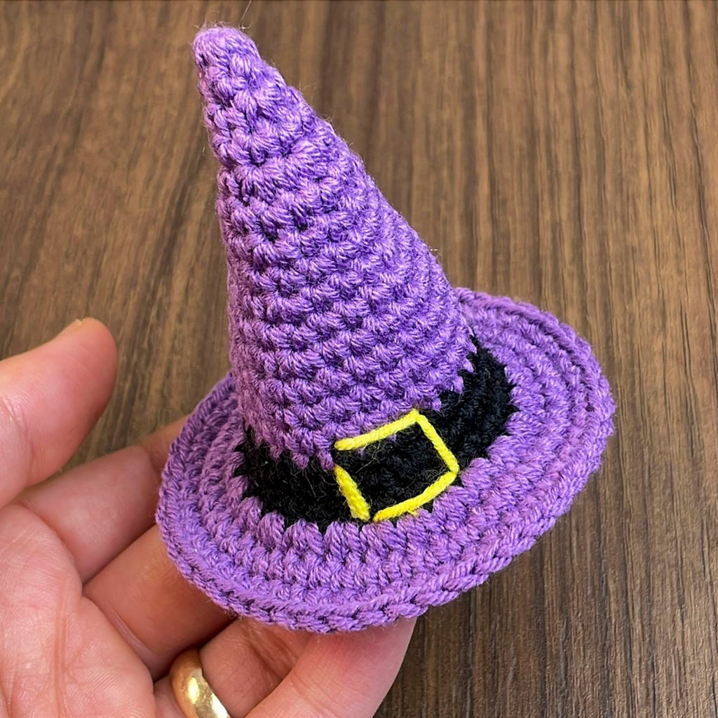 Crochet Witch Hat Pattern For Halloween Decor – Mini Amigurumi Wizard Hat PDF - Hand Trendy