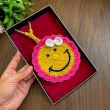 Crochet Smiley Face Ornament Pattern PDF, Cute Happy Face Wall Hanging