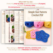 Simple Star Pattern Crochet PDF - Xmas Decor, Star, and Tree Designs - Hand Trendy