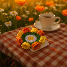 Tulip Coaster Crochet Pattern – Colorful Flower Doily PDF - Spring Floral Table Decor