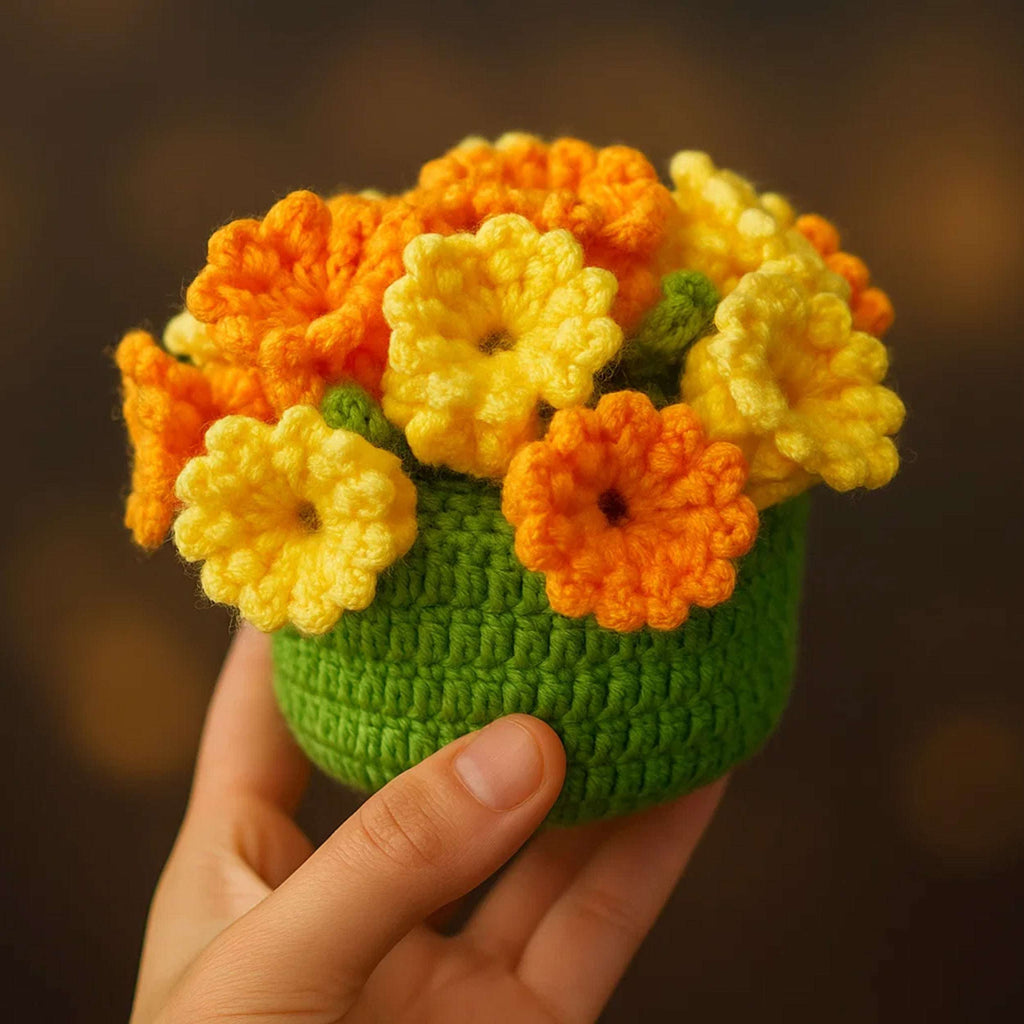 crochet plant pot pattern free Crochet 3D Potted Flower Pattern PDF, Amigurumi Flower Pot Tutorial, D – Hand Trendy