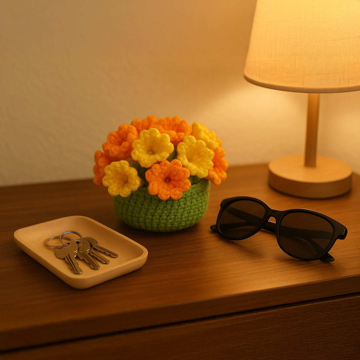 Crochet 3D Potted Flower Pattern PDF, Amigurumi Flower Pot Tutorial, DIY Home Decor Plant - Hand Trendy