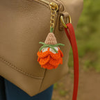 3D Crochet Rose Keychain Pattern PDF - Handmade Floral Bag Charm - Hand Trendy