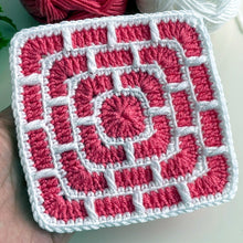Brick Square Crochet Coaster Pattern Geometric Mug Rug Modern Home Decor PDF