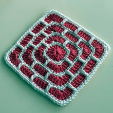 Brick Square Crochet Coaster Pattern Geometric Mug Rug Modern Home Decor PDF