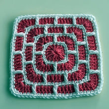 Brick Square Crochet Coaster Pattern Geometric Mug Rug Modern Home Decor PDF
