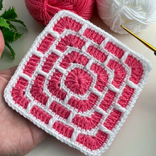 Brick Square Crochet Coaster Pattern Geometric Mug Rug Modern Home Decor PDF